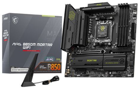 MSI - MAG B850M Mortar Wifi - Moederbord - Zwart - Micro ATX
