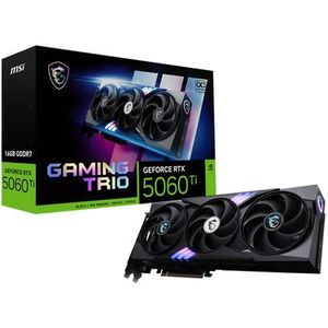 MSI - GeForce RTX 5060 Ti GAMING TRIO OC - Videokaart - 16 GB GDDR7 - Zwart