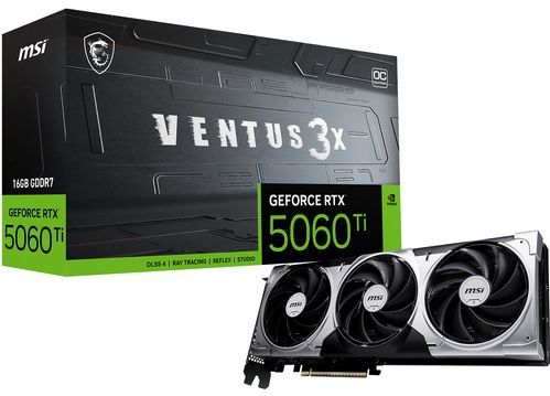 MSI - NVIDIA GeForce RTX 5060 Ti VENTUS 3X OC - 16GB - GDDR7 - PCIe 5.0