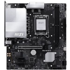 MSI - PRO H810M-B - Micro ATX Moederbord - Zwart - LGA 1851