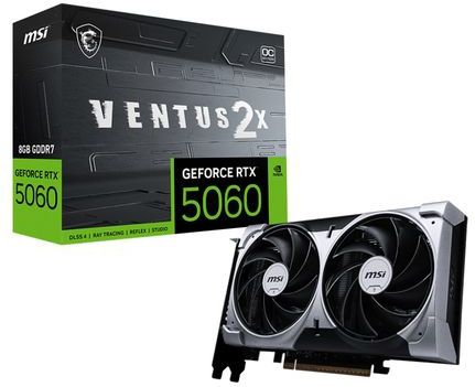 Msi - Rtx 5060 Ventis 2x Oc - Grafische Kaart - 8gb Gddr7