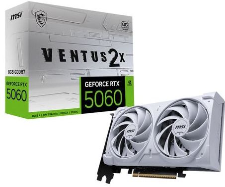 MSI - GeForce RTX 5060 - Grafische Kaart - 8 GB - GDDR7 - Wit