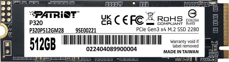 Patriot - Viper P320 - SSD - 512 GB - M.2 PCIe NVMe