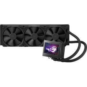 ASUS 90RC00L0-M0UAY0 ROG Ryujin III 360 All-in-One vloeibare CPU-koeler (3 5 inch LCD 8e generatie Asetek-pomp 3x Noctua 2000 PWM 120 mm radiatorventilator zwart) 3 Lüfter