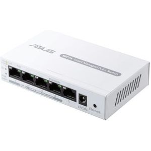 ASUS EBP15 ExpertWiFi 5-Port GbE Smart Managed PoE+ Switch (4 PoE+ Ports, 60W, unterstützt PoE Prioritätseinstellung, pe