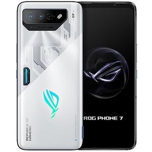 ROG Phone 7, White, 512GB Storage and 16GB RAM, EU Official, 6.78 Inches, Snapdragon 8 Gen 2