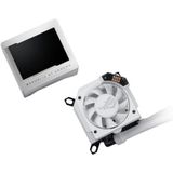 ASUS ROG Ryujin III 360 ARGB WHT all-in-one liquid CPU cooler with 3.5"" LCD, Asetek 8th gen pump, pump embedded fan and ROG 120mm magnetic daisy-chainable ARGB radiator fans.