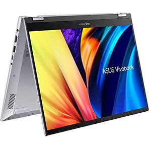 ASUS Vivobook Flip S14 TP3402VA#B0BSF1DMQH, aluminium notebook met 14 inch touchscreen, Intel Core 13ma gen i3-1315U, 8GB RAM, 256GB PCIe SSD, Windows 11 Home, zilver