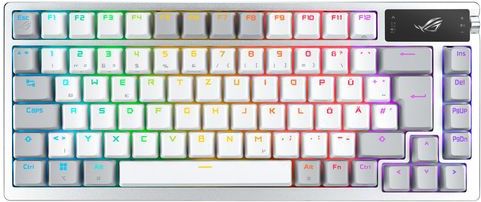 ASUS ROG Azoth White toetsenbord Gamen USB + RF Wireless + Bluetooth QWERTZ Duits Wit