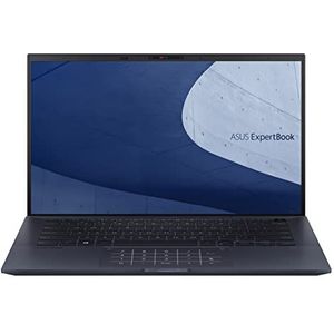 ASUS ExpertBook B9 B9400CBA-KC0687X laptop 14 inch Full HD (Intel Core i7-1265U, 16GB RAM, 1TB SSD, Iris Xe Graphics, Windows 11 Pro) zwart ster Spaans QWERTY-toetsenbord