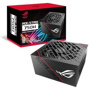 ASUS ROG Strix 750W gouden gaming-voeding met 16-pins PCIe-kabel (750W, 80+ gouden certificering, Axial-Tech ventilator, ATX 3.0-compatibel, PCIe 5.0-compatibel)