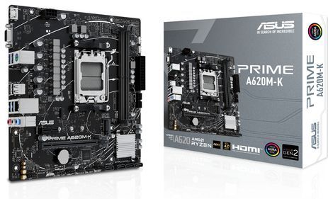 ASUS PRIME A620M-K AMD A620 Socket AM5 micro ATX