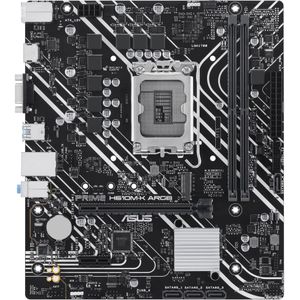 ASUS PRIME H610M-K ARGB Intel H610 (LGA 1700) mATX moederbord, DDR5, PCIe 4.0, M.2 sleuf, Realtek 1GB Ethernet, HDMI, VGA, USB 3.2 Gen 1, SATA 6Gbps, adresseerbare Header Gen 2, Aura Sync