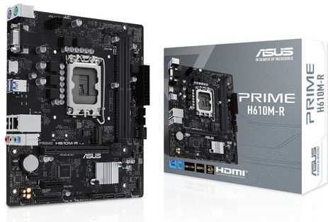 ASUS - PRIME H610M-R SI - Moederbord - Zwart - MicroATX