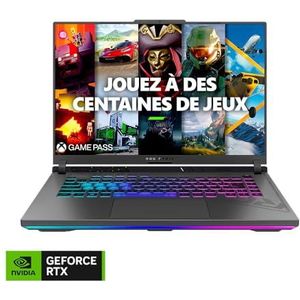 ASUS ROG Strix G16 G614JI-N3082W Intel® Core™ i7 i7-13650HX Laptop 40,6 cm (16") WUXGA 32 GB DDR5-SDRAM 1 TB SSD NVIDIA GeForce RTX 4070 Wi-Fi 6E (802.11ax) Windows 11 Home Grijs