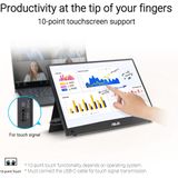 ASUS ZenScreen MB16AMTR - Computer Monitor - Zwart - 39,6 cm (15.6") - Full HD LCD Touchscreen