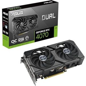 Videokaart - ASUS - Dual NVIDIA GeForce RTX 4070 O12G EVO - 12 GB - GDDR6X - PCIe 4.0 - 1x HDMI 2.1a - 3x DisplayPort 1.4