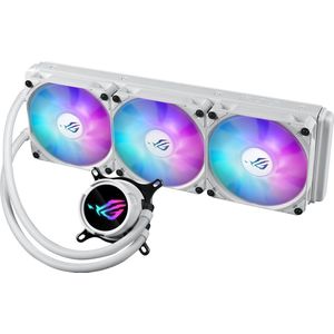 ASUS ROG STRIX LC III 360 ARGB White All-in-One Flüssig-CPU-Wasserkühlung weiß (drei adressierbare ROG ARGB-Lüfter, Anti-Vibrations-Gummi, kompatibel mit Intel LGA 1700, 1200, 115X, AMD AM5, AM4)