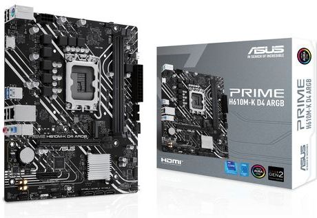 ASUS PRIME H610M-K D4 ARGB Intel H610 LGA 1700 micro ATX