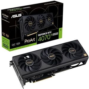 ASUS ProArt GeForce RTX 4070 Ti SUPER OC Edition - Videokaart - 16GB GDDR6X - PCIe 4.0 - 1x HDMI - 3x DisplayPort