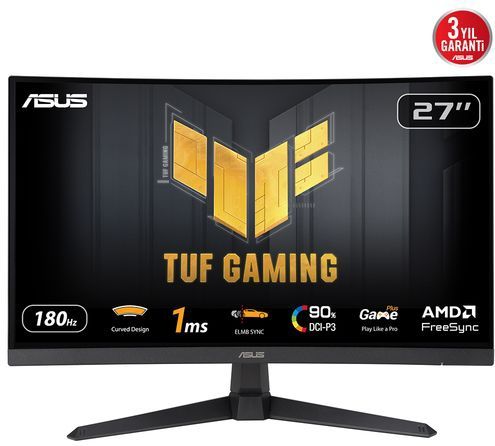 ASUS - TUF Gaming VG27VQ3B - Computer Monitor - Zwart - 27 Inch - Full HD