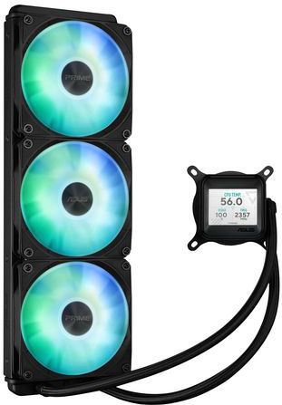 Asus - Prime LC 360 ARGB LCD - Vloeistofkoeling - Zwart - 12 cm Ventilator