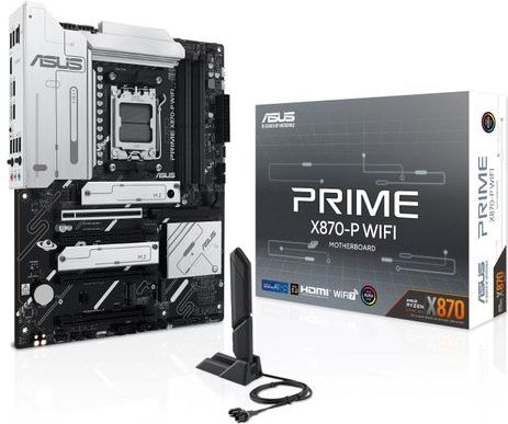 Asus - Prime X870-P - Moederbord - Zwart - Ondersteunt AMD Ryzen - DDR5-SDRAM
