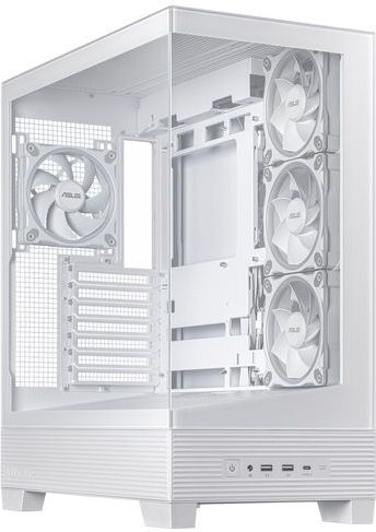 ASUS A31 Plus TG ARGB WHITE - PC Behuizing - Midi Tower - Wit - ATX - Micro-ATX - Mini-ITX