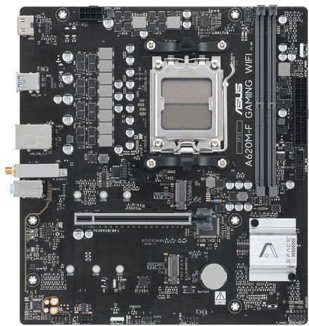 ASUS A620M-F - Moederbord - mATX - AMD - DDR5 - 2x M.2 PCIe 4.0 - HDMI - 2,5 GB Ethernet - USB 3.2 Gen 1 Type-A