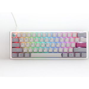 Ducky One 3 Mist Grey Mini toetsenbord RGB led, Double-shot PBT, Hot-swappable, QUACK Mechanics, 60%