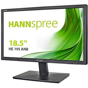 HANNspree HE195ANB 18,5-inch breedbeeld LED-monitor (1366 x 768, WXGA, VGA, 5 ms, 100 x 100 VESA) zwart