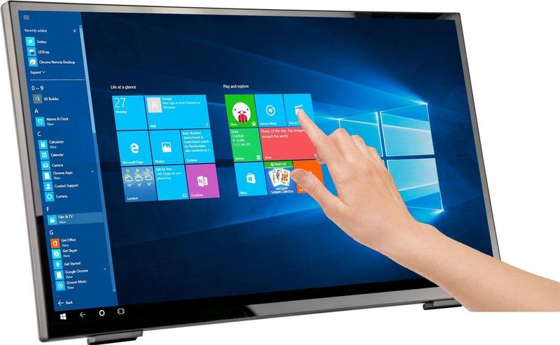 Hannspree HT 248 PPB computer monitor 60,5 cm (23.8") 1920 x 1080 Pixels Full HD LCD Touchscreen Tafelblad Zwart