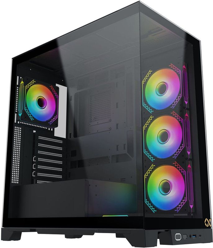 XIGMATEK - Endorphin Ultra - PC-behuizing - Zwart - Mid-tower met A-RGB LED-ventilatoren