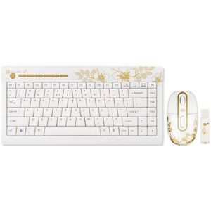 Golden Aloha - Golden Sunrise - 2.4GHz Mini Wireless Multimedia Keyboard Set - DE Layout