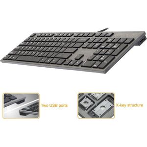 A4 Tech Keyboard A4Tech KV-300H grijs USB