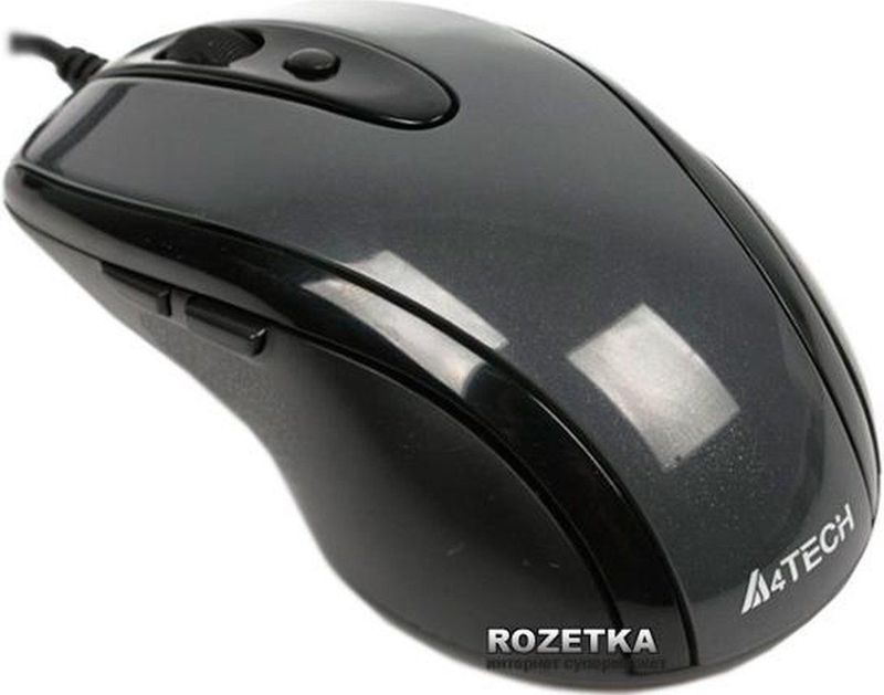 A4Tech - N-708X - Muis - Zwart - USB Type-A - Optisch - 1600 DPI