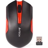 A4 Tech Mouse A4TECH V-TRACK G3-200N-1 zwart+rood WRLS