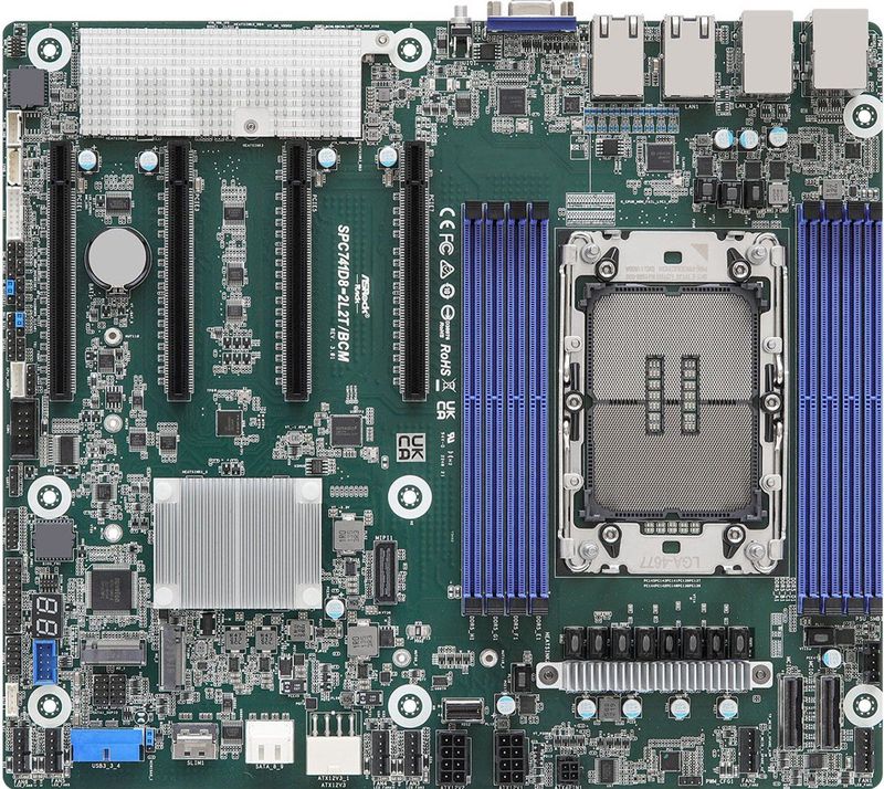 ASROCK - SPC741D8-2L2T/BCM - Moederbord - Zwart - ATX