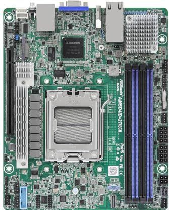 AsRock - AM5D4ID-2T/BCM - Moederbord - Mini-ITX - AM5 - Zwart - DDR5-RAM Ondersteuning