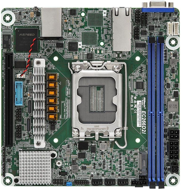 AsRock - EC266D2I - Moederbord - Mini-ITX - Ondersteunt DDR5 - Geïntegreerde Grafische Kaart