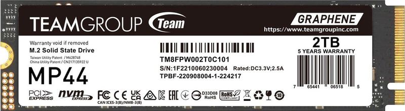 Team Group MP44 Interne SSD - 2TB - M.2 PCI Express 4.0