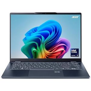 Acer Swift 14 AI (SF14-51-58TU) Copilot+ PC, AI Notebook 40 Tops - 14"" WQ2.8K OLED Display, Intel Core Ultra 5 226V, 16 GB RAM, 512GB SSD, Intel Arc Grafik 130V, Windows 11, QWERTZ Tastatur, blau