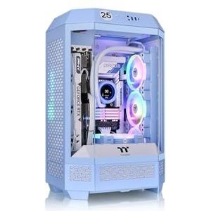 Thermaltake - The Tower 300 - PC-behuizing - Blauw - Materiaal: Gehard Glas