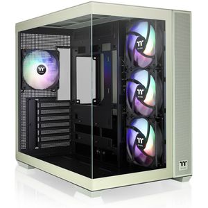 Thermaltake - View 380 TG ARGB - PC-behuizing - Groen - Mini-ITX, ATX, mATX