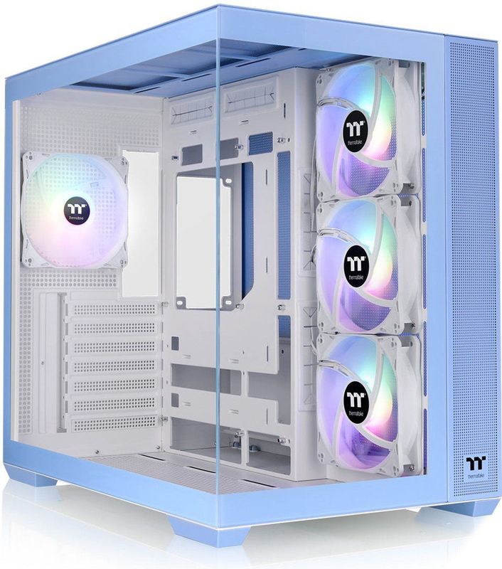 Thermaltake - View 380 TG ARGB - PC-behuizing - Hortensia Blauw