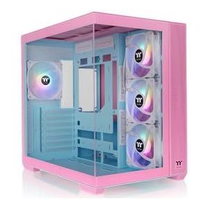 Thermaltake - View 380 TG ARGB - PC-behuizing - Roze - Tempered Glass x 2