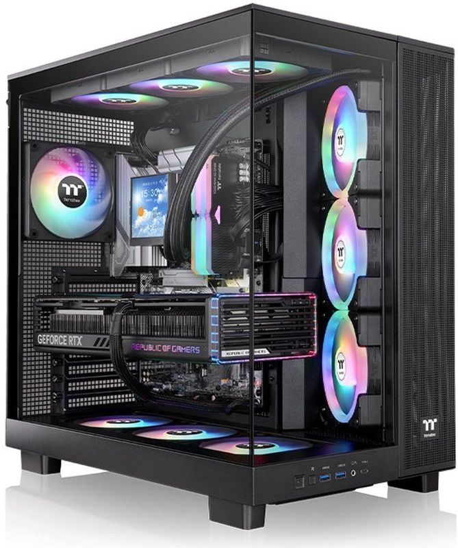 Thermaltake - View 380 XL TG ARGB - PC-behuizing - Zwart - ATX mATX Mini-ITX