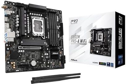 AsRock - B860M Pro-A WiFi - Moederbord - Zwart - DDR5 - mATX