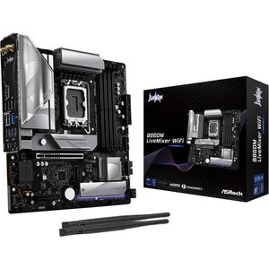 AsRock - B860M LiveMixer WiFi - Moederbord - Zwart - DDR5 - mATX