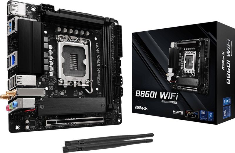 AsRock - B860I WiFi - Moederbord - Mini-ITX - LGA 1851 - Intel B860